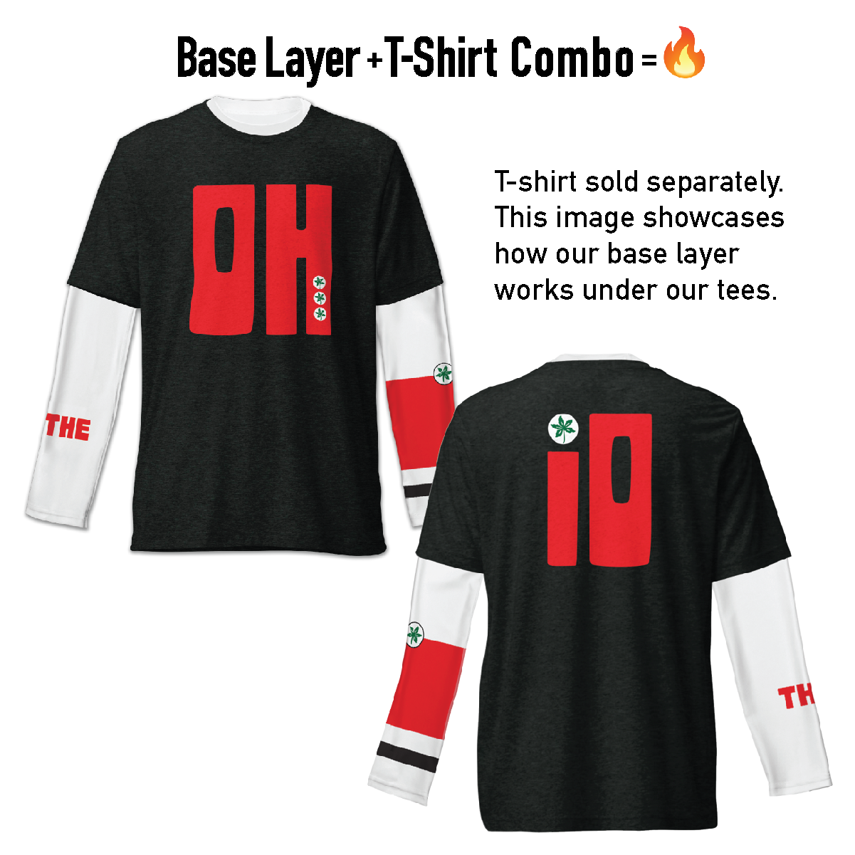 Women's Long-Sleeve Base Layer - "Ohio Against the World" Design