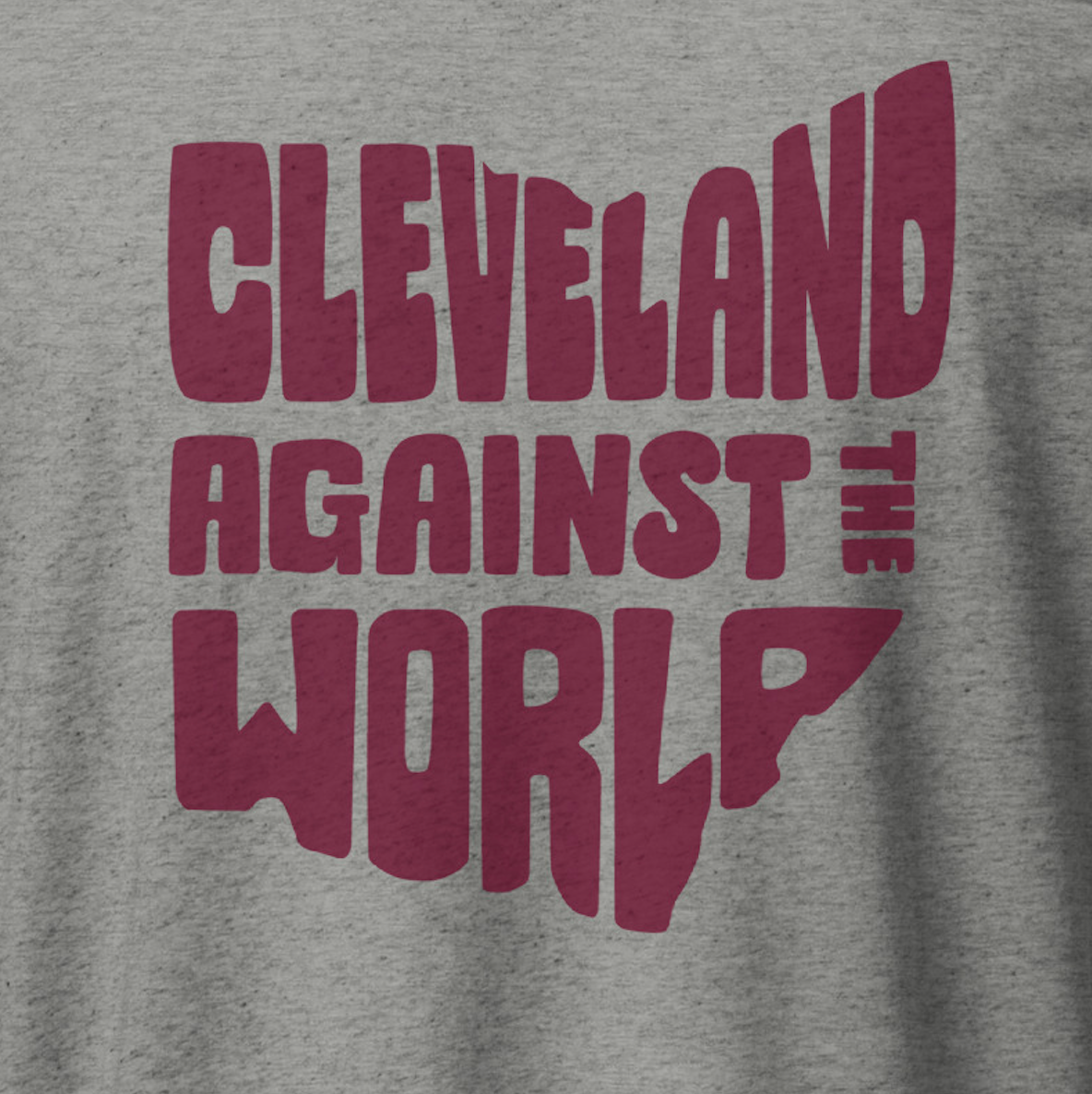 "Cleveland Against the World" Basketball T-shirt + Large Sword on Back