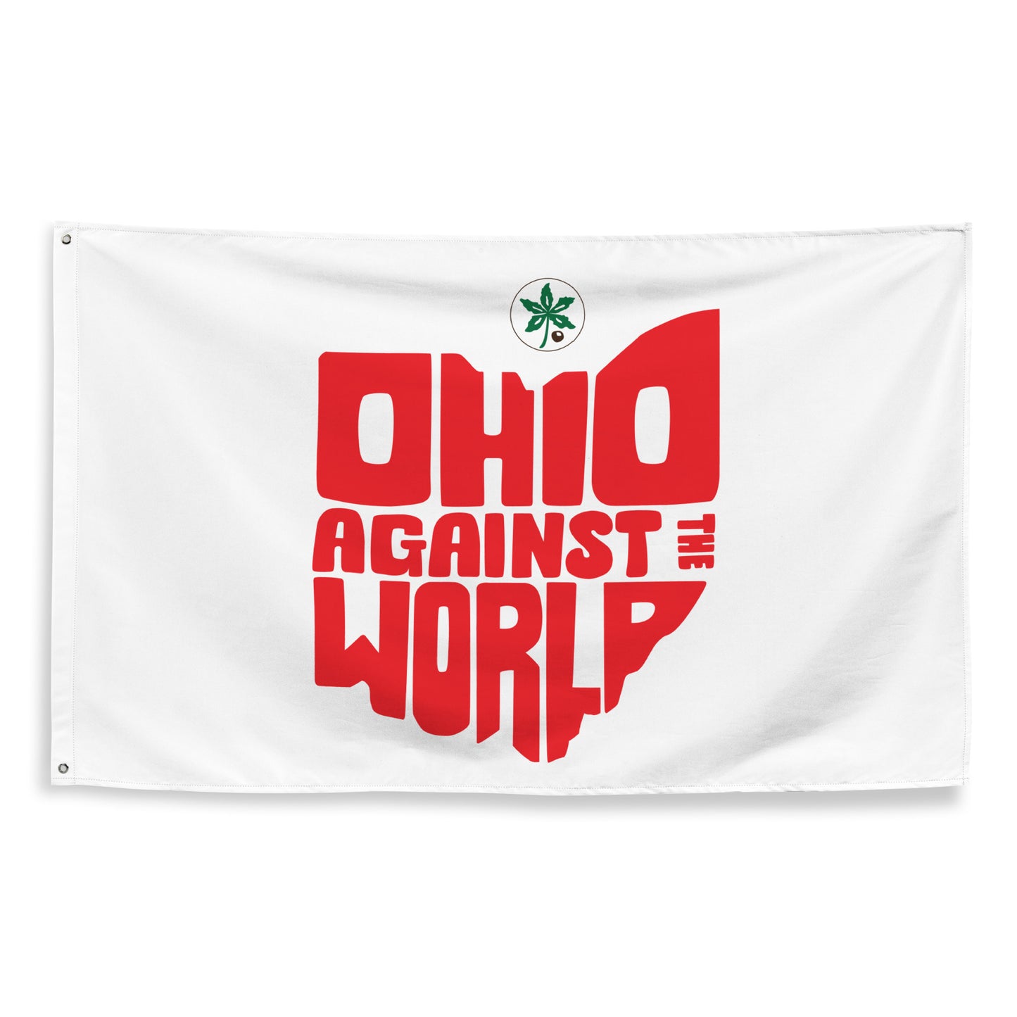 "Ohio Against the World" Flag White Horizontal