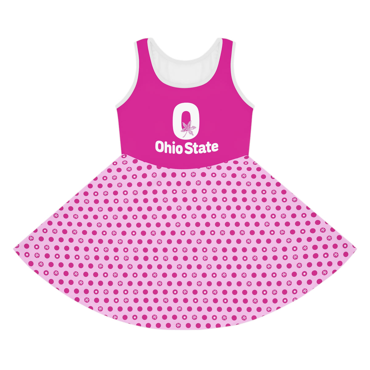 OSU Gameday Youth Pink Polka Dot Sundress