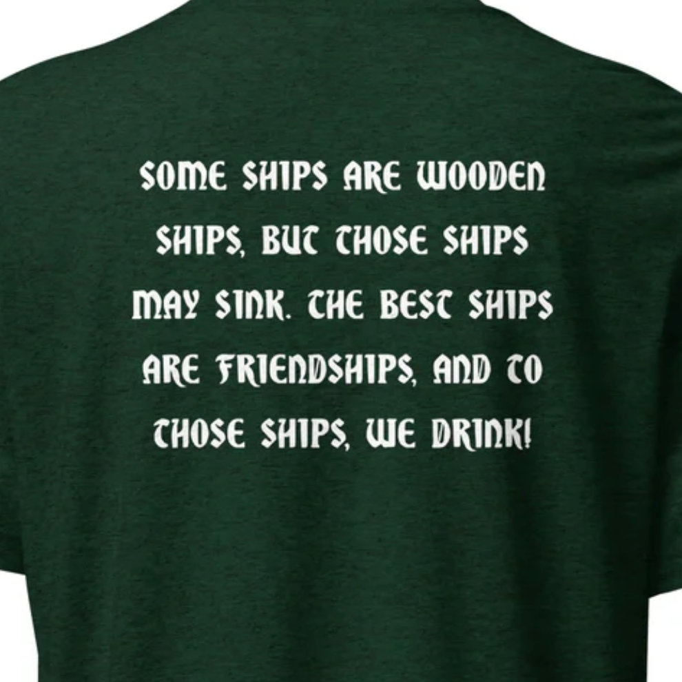 Shamrock T-shirt + Friendships Quote Clean on Back