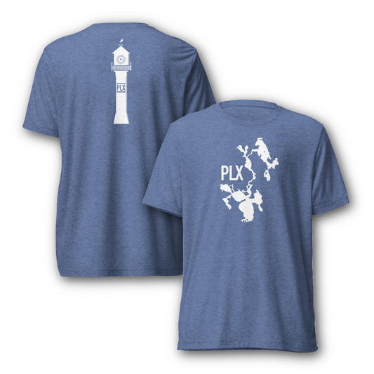 PLX Map T-shirt + Clock Tower on Back