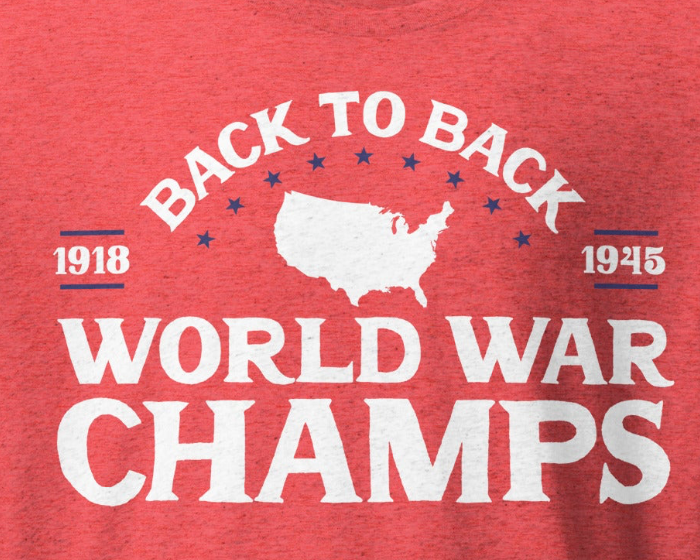 Back to Back World War Champs (Front & Back Print)