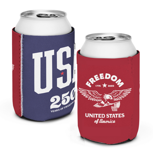 USA250 + Freedom Koozie (Front & Back Print)