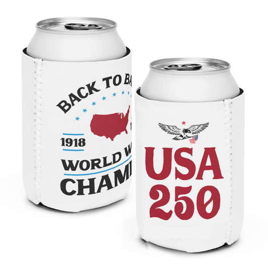 Back to Back Champs + USA250 Koozie (Front & Back Print)