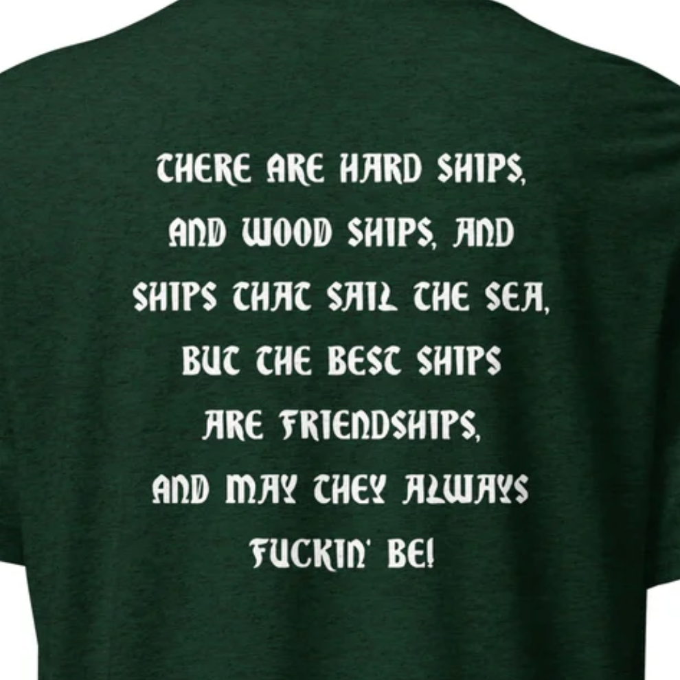 Shamrock T-shirt + Friendships Quote on Back