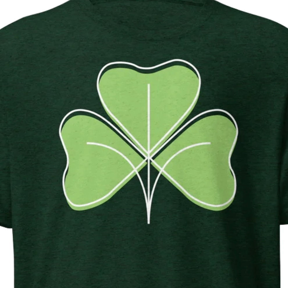 Modern Shamrock T‑Shirt  (Front Print Only)