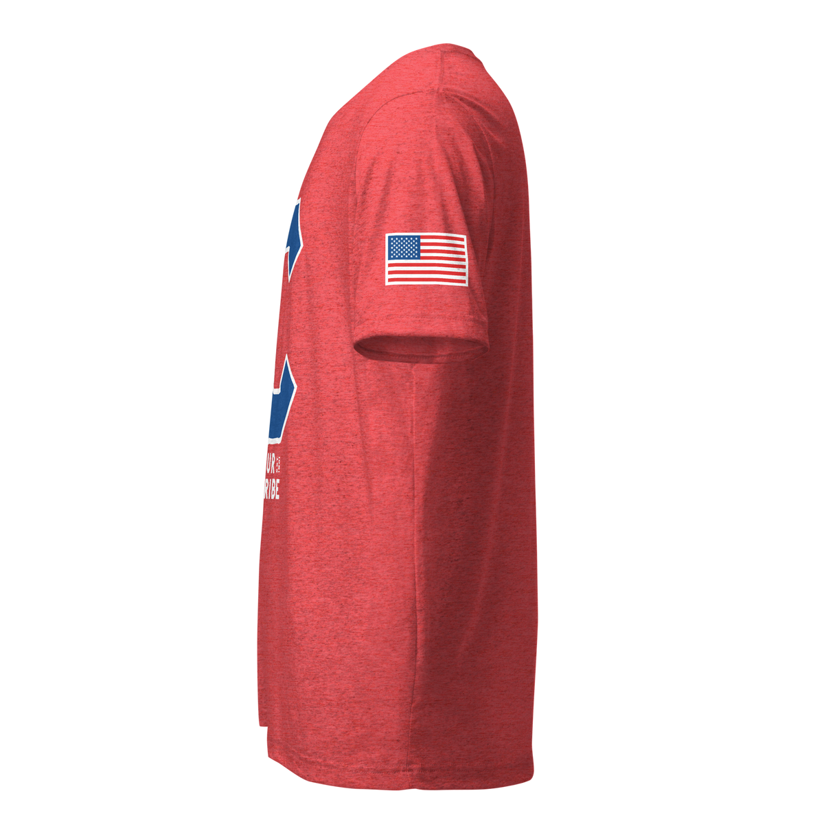 C feathers  "Our Tribe" + American Flag on sleeve